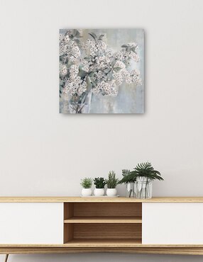 Cuadro decorativo Jardín Blanco técnica mixta Cuadros Jr Arreglo Floral
