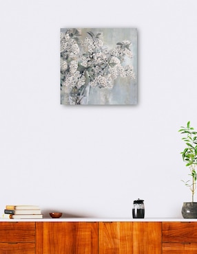 Cuadro decorativo Jardín Blanco técnica mixta Cuadros Jr Arreglo Floral