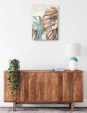 Cuadro decorativo Hojas de arte lineal I técnica mixta Cuadros Jr Floración