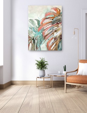 Cuadro decorativo Hojas de arte lineal I técnica mixta Cuadros Jr Floración
