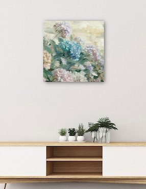 Cuadro decorativo Hortensias técnica mixta Cuadros Jr Floración