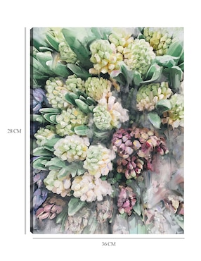Cuadro decorativo Hermosas flores técnica mixta Cuadros Jr Arreglo Floral