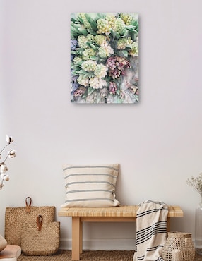 Cuadro decorativo Hermosas flores técnica mixta Cuadros Jr Arreglo Floral