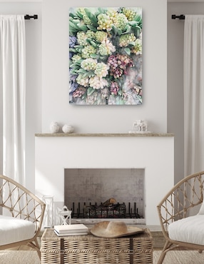 Cuadro decorativo Hermosas flores técnica mixta Cuadros Jr Arreglo Floral