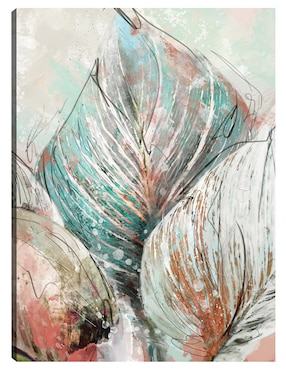 Cuadro decorativo Hojas de arte lineal II técnica mixta Cuadros Jr Primavera