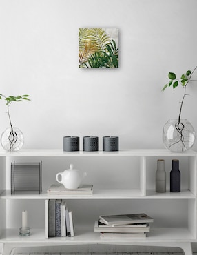 Cuadro decorativo Hojas tropicales técnica mixta Cuadros Jr Palmas