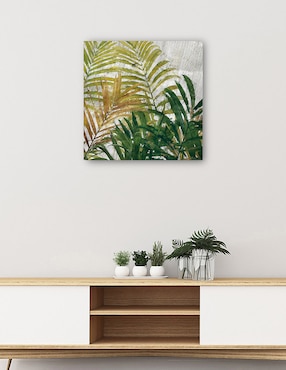Cuadro decorativo Hojas tropicales técnica mixta Cuadros Jr Palmas