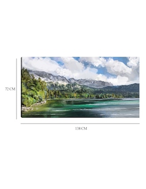 Cuadro decorativo Lago de verano técnica mixta Cuadros Jr Lagos