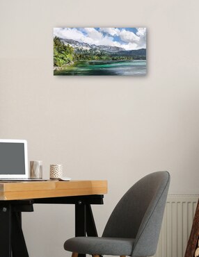 Cuadro decorativo Lago de verano técnica mixta Cuadros Jr Lagos