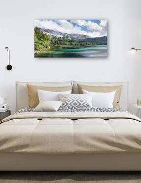 Cuadro decorativo Lago de verano técnica mixta Cuadros Jr Lagos