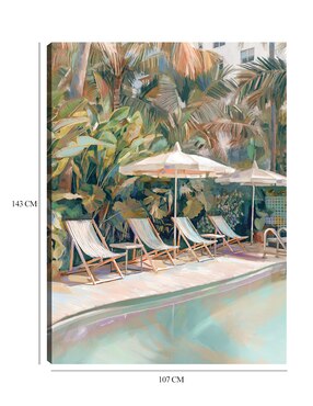 Cuadro decorativo Junto a la piscina técnica mixta Cuadros Jr Lugares