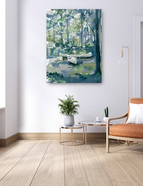 Cuadro decorativo Limpieza de canoas técnica mixta Cuadros Jr Lagos