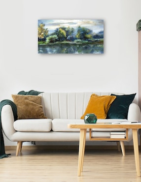 Cuadro decorativo Lago de primavera técnica mixta Cuadros Jr Lagos