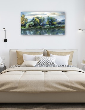 Cuadro decorativo Lago de primavera técnica mixta Cuadros Jr Lagos