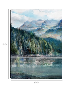Cuadro decorativo Lago de montaña II técnica mixta Cuadros Jr Lagos