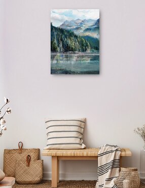 Cuadro decorativo Lago de montaña II técnica mixta Cuadros Jr Lagos