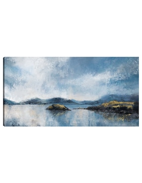 Cuadro decorativo Lago cielo técnica mixta Cuadros Jr Lagos