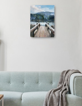 Cuadro decorativo Lago de montaña técnica mixta Cuadros Jr Lagos