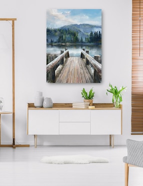 Cuadro decorativo Lago de montaña técnica mixta Cuadros Jr Lagos