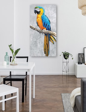 Cuadro decorativo Loros Tropicales II técnica mixta Cuadros Jr Aves Silvestres