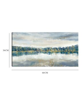 Cuadro decorativo Lujo junto al lago técnica mixta Cuadros Jr Lagos