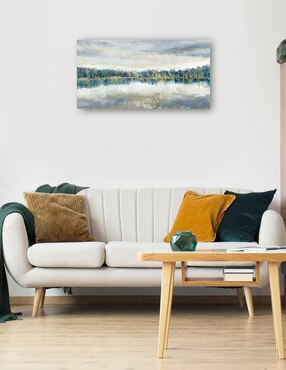 Cuadro decorativo Lujo junto al lago técnica mixta Cuadros Jr Lagos