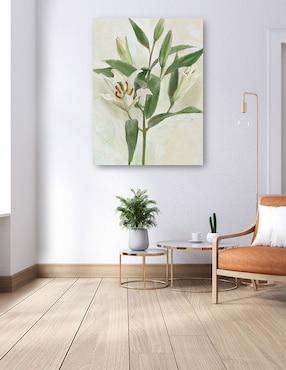 Cuadro decorativo Lys Blancs I técnica mixta Cuadros Jr Floración