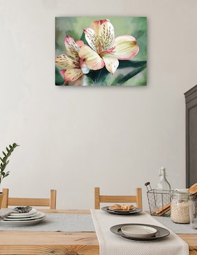 Cuadro decorativo Lirio tropical técnica mixta Cuadros Jr Primavera