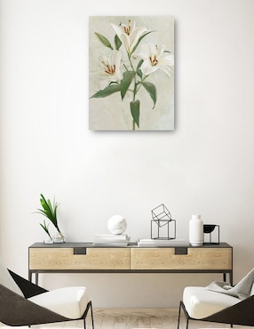 Cuadro decorativo Lys Blancs II técnica mixta Cuadros Jr Floración