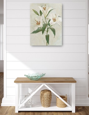Cuadro decorativo Lys Blancs II técnica mixta Cuadros Jr Floración