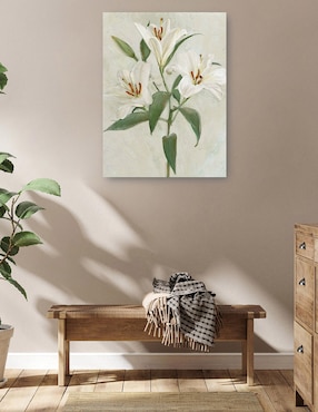Cuadro decorativo Lys Blancs II técnica mixta Cuadros Jr Floración