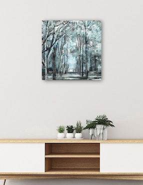 Cuadro decorativo Luz azul de verano técnica mixta Cuadros Jr Bosques