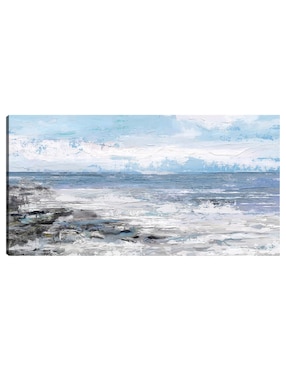 Cuadro decorativo Marea azul técnica mixta Cuadros Jr Playas