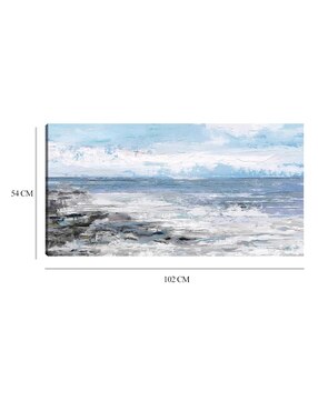 Cuadro decorativo Marea azul técnica mixta Cuadros Jr Playas
