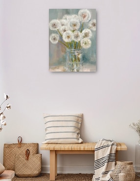 Cuadro decorativo Mason Jar Deseos I técnica mixta Cuadros Jr Floreros