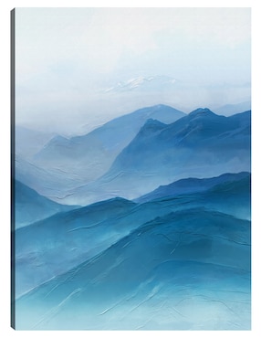 Cuadro decorativo Misty Blues técnica mixta Cuadros Jr Inspiración