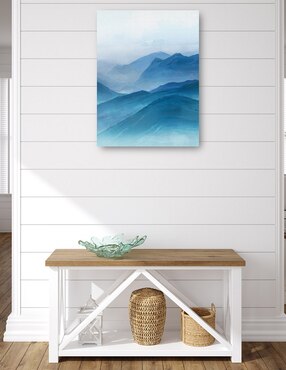 Cuadro decorativo Misty Blues técnica mixta Cuadros Jr Inspiración
