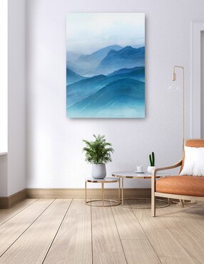 Cuadro decorativo Misty Blues técnica mixta Cuadros Jr Inspiración
