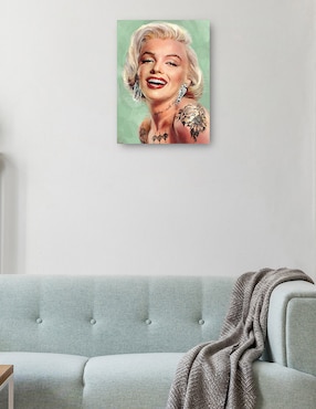 Cuadro decorativo Marilyn tatuada técnica mixta Cuadros Jr Gente
