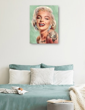 Cuadro decorativo Marilyn tatuada técnica mixta Cuadros Jr Gente
