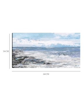Cuadro decorativo Marea azul técnica mixta Cuadros Jr Playas