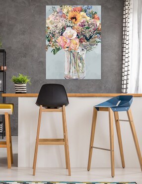 Cuadro decorativo Mazo Di Fiori técnica mixta Cuadros Jr Floreros