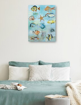 Cuadro decorativo Mares simples II técnica mixta Cuadros Jr Animales Marinos