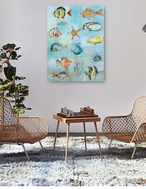Cuadro decorativo Mares simples II técnica mixta Cuadros Jr Animales Marinos