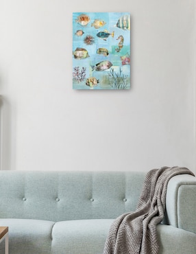 Cuadro decorativo Mares simples I técnica mixta Cuadros Jr Animales Marinos