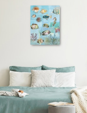 Cuadro decorativo Mares simples I técnica mixta Cuadros Jr Animales Marinos
