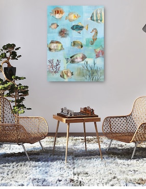 Cuadro decorativo Mares simples I técnica mixta Cuadros Jr Animales Marinos