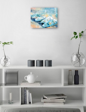 Cuadro decorativo Muelle moderno técnica mixta Cuadros Jr Navegación