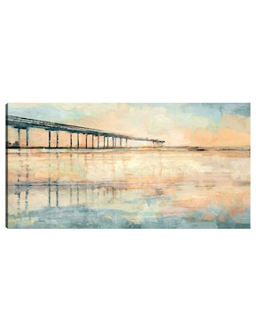 Cuadro decorativo Muelle del amanecer técnica mixta Cuadros Jr Muelles