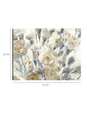 Cuadro decorativo Oros del jardín de rosas técnica mixta Cuadros Jr Arreglo Floral